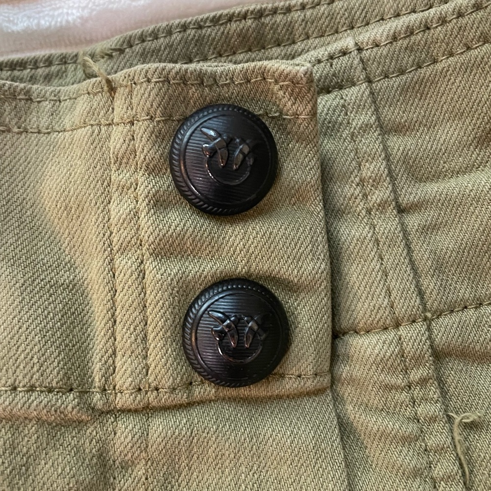 Zara Olive Green Cargo Shorts with Belt - Picture 5 of 7